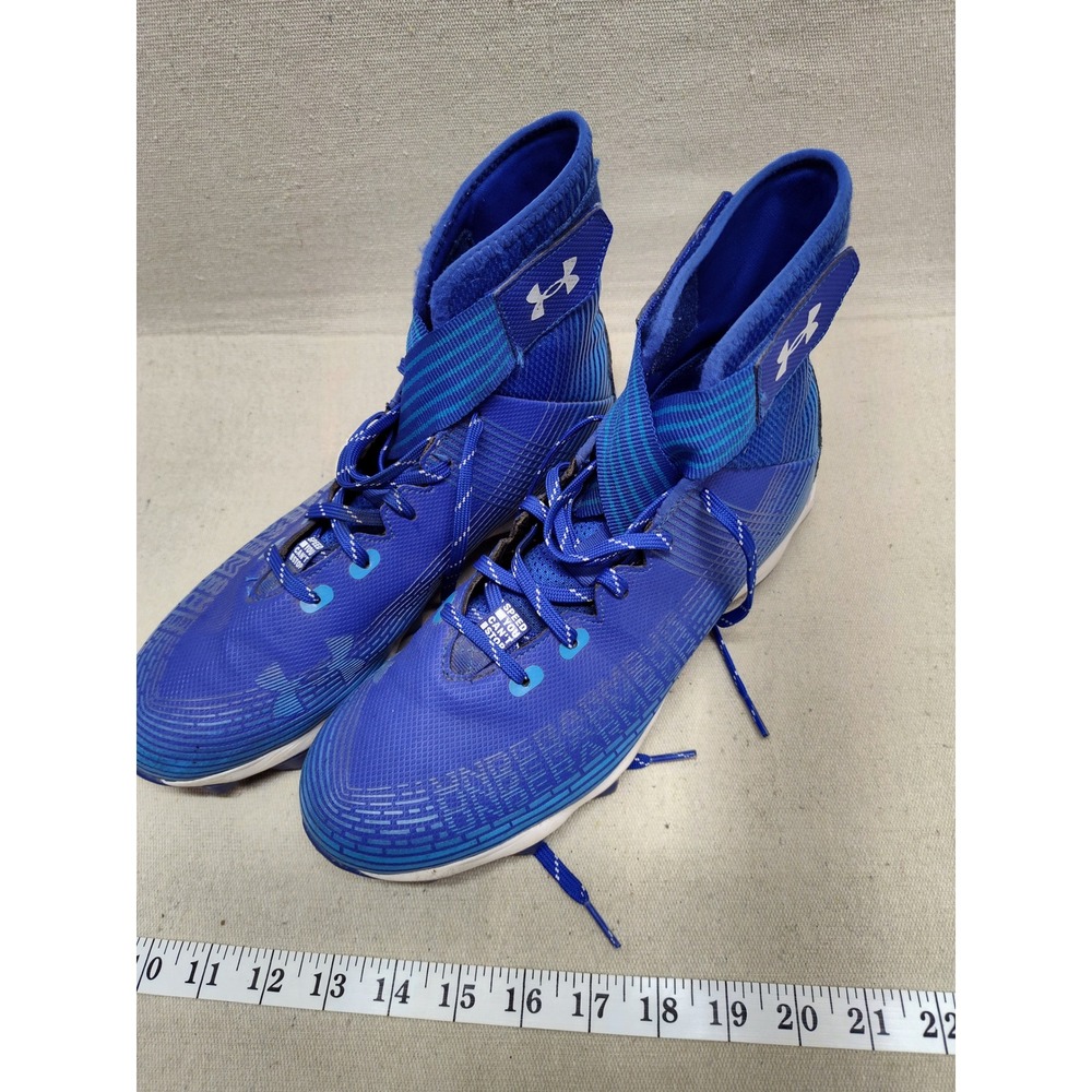 Under Armour Highlight RM Men Football Cleats Blue High Top 3023718-402 Size 9.5 - Picture 2 of 7